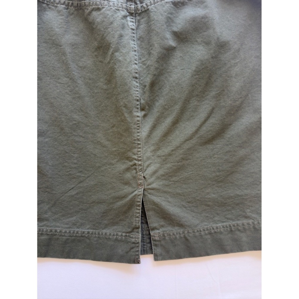 Lauren Ralph Lauren Women's Olive Green Button Front Cotton Mini Skirt Size 10 - Picture 9 of 11